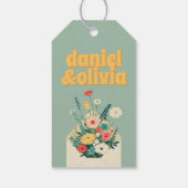 Étiquettes-cadeau Mariage du jardin botanique fleur sauvage (Dos)