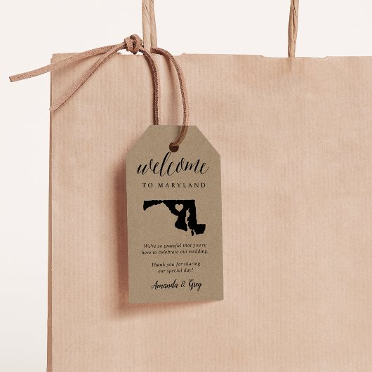 Étiquettes-cadeau Mariage du Maryland