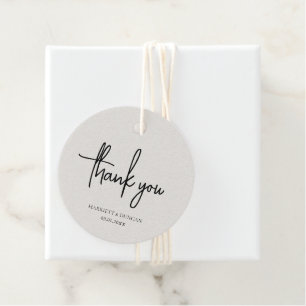 Étiquettes Cadeau Mariage élégant Beige Beige neutre intemporel