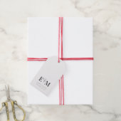 Étiquettes-cadeau Mariage Élégant Chic Moderne Monogramme Foliage (Avec de la ficelle)