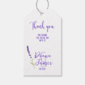 Étiquettes-cadeau mariage élégant lavande (Devant)