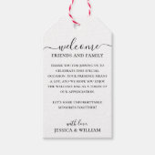 Étiquettes-cadeau Mariage Élégant Script Pour Les Clients Sac De Bie (Devant)