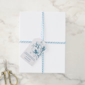 Étiquettes-cadeau Mariage en plan bleu Lily (Avec de laficelle)