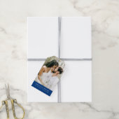 Étiquettes-cadeau Mariage Enregistrer la date Photo Simple Minimal B (Avec de la ficelle)