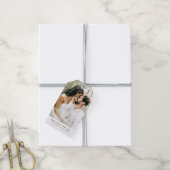 Étiquettes-cadeau Mariage Enregistrer la date Photo Simple Minimal B (Avec de la ficelle)