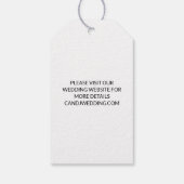 Étiquettes-cadeau Mariage Enregistrer la date Photo Simple Minimal B (Dos)