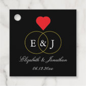 Étiquettes Cadeau Mariage Entwin Rings (Devant)
