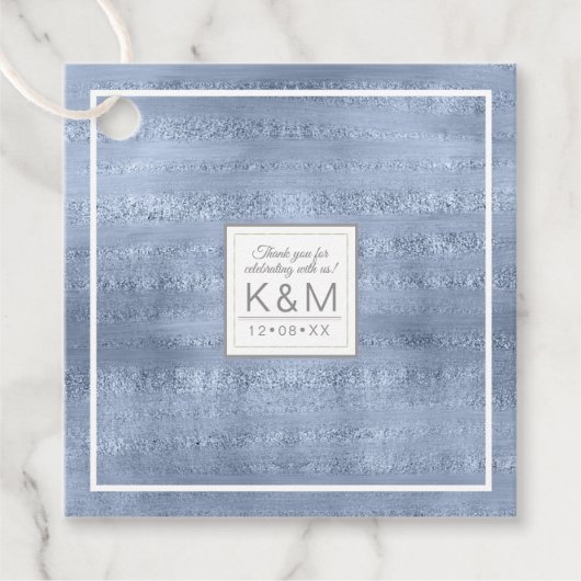 Étiquettes Cadeau Mariage étincelant ID515 bleu (Devant)