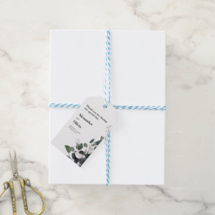 Étiquettes-cadeau Mariage Eucalyptus moderne