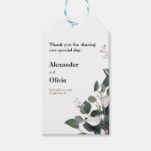 Étiquettes-cadeau Mariage Eucalyptus moderne (Devant)