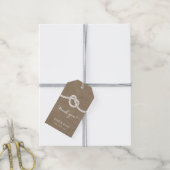 Étiquettes-cadeau Mariage Favor Rustic Tying the Knot Burlap (Avec de la ficelle)