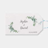 Étiquettes-cadeau Mariage Feuillage Eucalyptus (Devant (Horizontal))