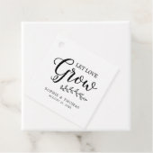 Étiquettes Cadeau Mariage feuille laisser l'amour grandir (En situation)