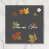 Étiquettes Cadeau Mariage Feuille simple en chute (Dos)