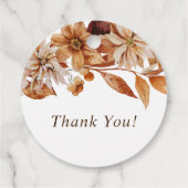 Étiquettes Cadeau Mariage Feuilles d'automne (Dos)