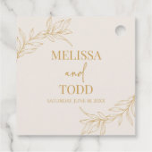 Étiquettes Cadeau Mariage feutre minimaliste minimaliste de branche (Dos)