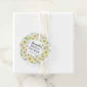 Étiquettes Cadeau Mariage Fleur de Daisy Frais (En situation)