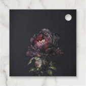Étiquettes Cadeau Mariage Fleur de Peuplier Noir Violet Gothique Som (Dos)