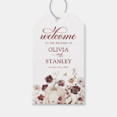 Étiquettes-cadeau Mariage Fleur sauvage d'automne (Devant)