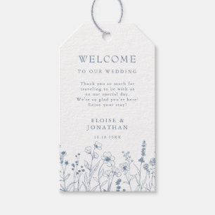 Étiquettes-cadeau Mariage Fleur sauvage de périphérique minimaliste 