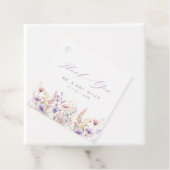 Étiquettes Cadeau Mariage Fleur sauvage Merci de Spring Lilac (En situation)
