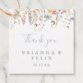 Étiquettes Cadeau Mariage Fleur sauvage multicouleur d'été (Devant)