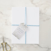 Étiquettes-cadeau Mariage Fleur sauvage périphérique bleu (Avec de laficelle)