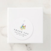 Étiquettes Cadeau Mariage Fleur sauvage rustique (En situation)