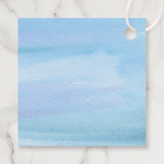 Étiquettes Cadeau Mariage fleuri bleu violet hydrangea (Dos)