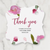 Étiquettes Cadeau Mariage Fleurie Multiples (Dos)