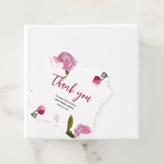 Étiquettes Cadeau Mariage Fleurie Multiples (En situation)