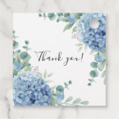 Étiquettes Cadeau Mariage Fleuriste Hydrangea Bleu (Dos)