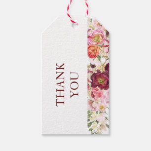 Étiquettes-cadeau Mariage FLEURS Élégantes