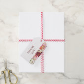 Étiquettes-cadeau Mariage FLEURS Élégantes (Avec de la ficelle)