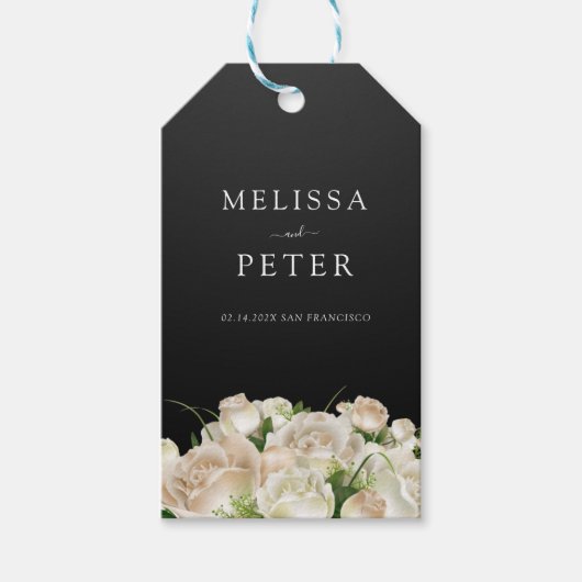 Étiquettes-cadeau Mariage floral (Devant)