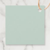 Étiquettes Cadeau Mariage floral de feuillage vert or (Dos)