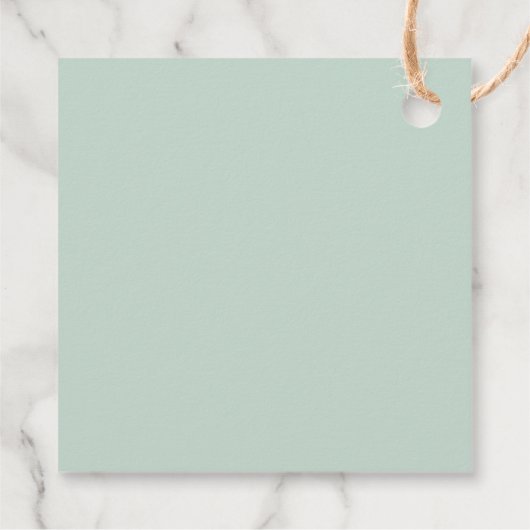 Étiquettes Cadeau Mariage floral de feuillage vert or (Dos)