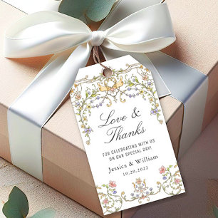 Étiquettes-cadeau Mariage floral de Grace Ornate Victorian