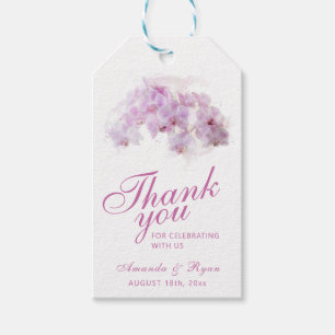 Étiquettes-cadeau Mariage floral d'orchidée rose pâle
