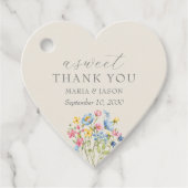 Étiquettes Cadeau Mariage Floral Élégant (Devant)