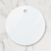 Étiquettes Cadeau Mariage Floral Hydrangea Bleu (Dos)