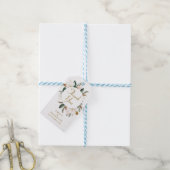 Étiquettes-cadeau Mariage floral magnolia blanc (Avec de laficelle)