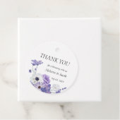 Étiquettes Cadeau Mariage floral pourpre (En situation)