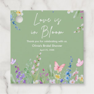 Étiquettes Cadeau Mariage Floral Printemps L'amour est en Fleur Sall