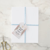 Étiquettes-cadeau Mariage floral rose moderne (Avec de laficelle)