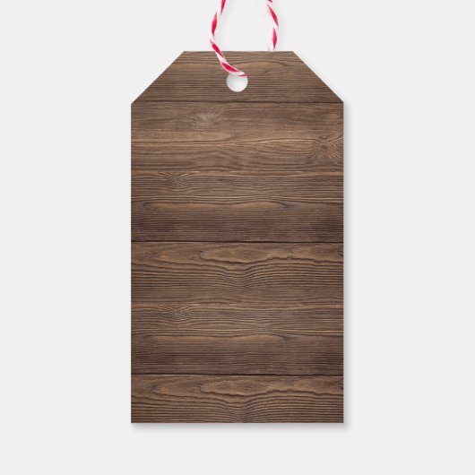 Étiquettes-cadeau Mariage floral rustique en bois de Barnwood (Dos)