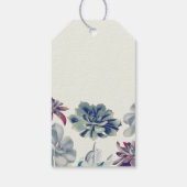Étiquettes-cadeau Mariage floral Succulent (Dos)