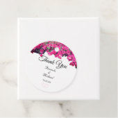 Étiquettes Cadeau Mariage floral tropical (En situation)