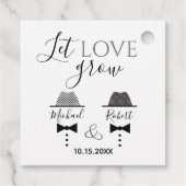 Étiquettes Cadeau Mariage gay moderne (Dos)