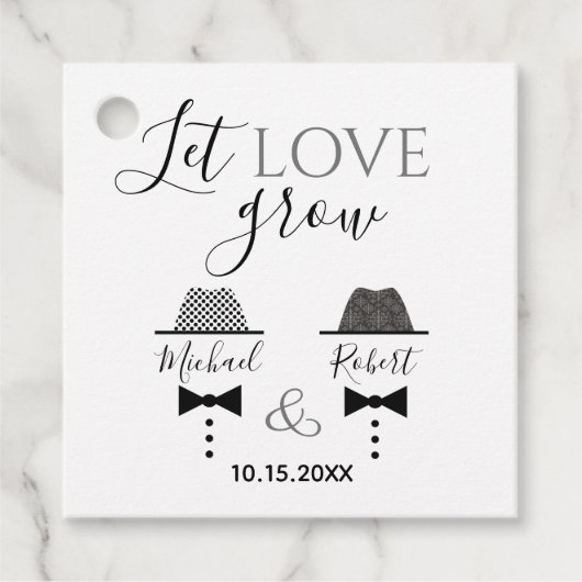 Étiquettes Cadeau Mariage gay moderne (Devant)